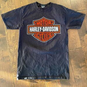 Harley Davidson Black T-shirt Orange, VA Stonewall HD Size Small